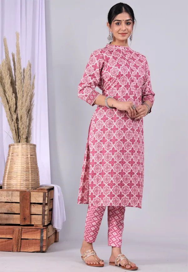 Pink_Pure_Cotton_Printed_Casual_Wear_Kurti_For_women