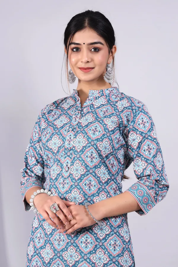 Turkish_Blue_Pure_Cotton_Printed_Casual_Wear_Kurti_for_Women
