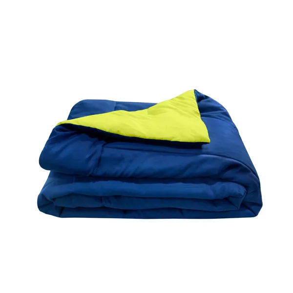 Solid_Single_Comforter_for_AC_Room_(Polyester,_Navy_Blue_and_Yellow)