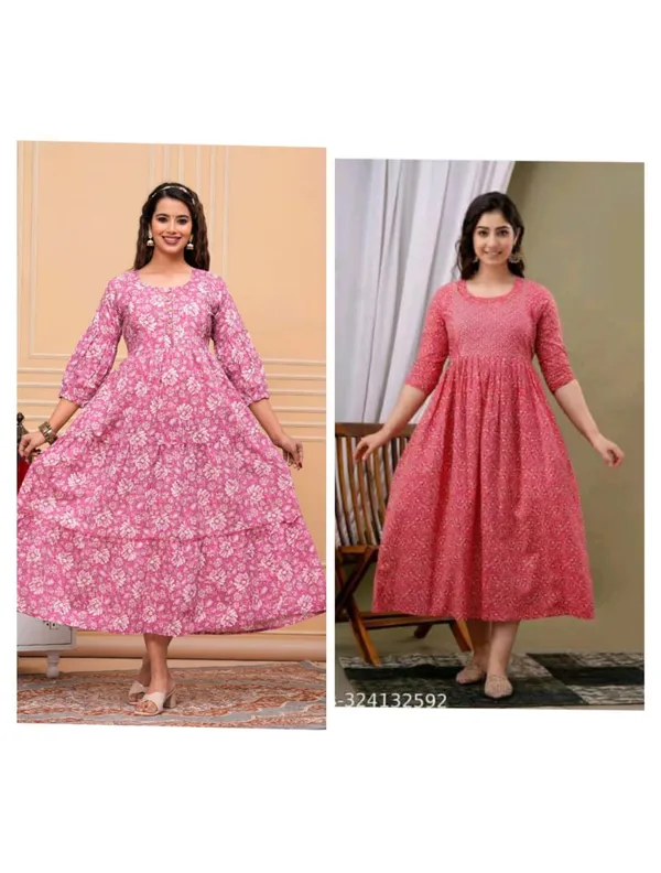 Rubi_pink_flower_Cotton_Printed_Maternity_And_Feeding_Kurti_Combo_Of_2
