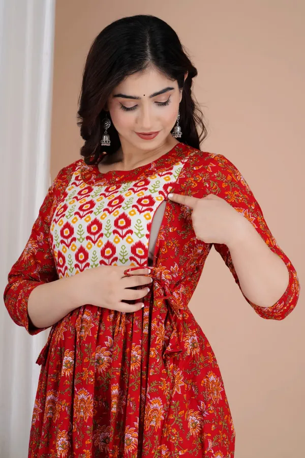 Rubi_strobarry_Cotton_Printed_Maternity_And_Feeding_Kurti_Combo_Of_2