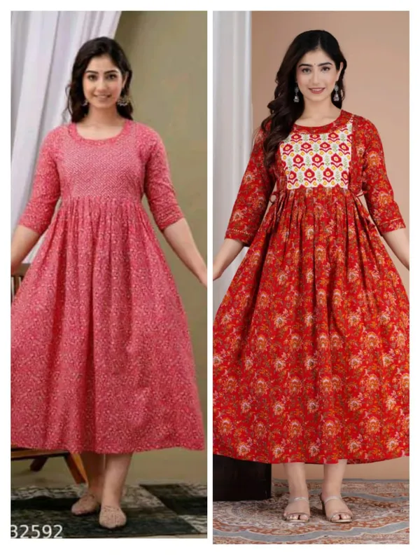 Rubi_strobarry_Cotton_Printed_Maternity_And_Feeding_Kurti_Combo_Of_2