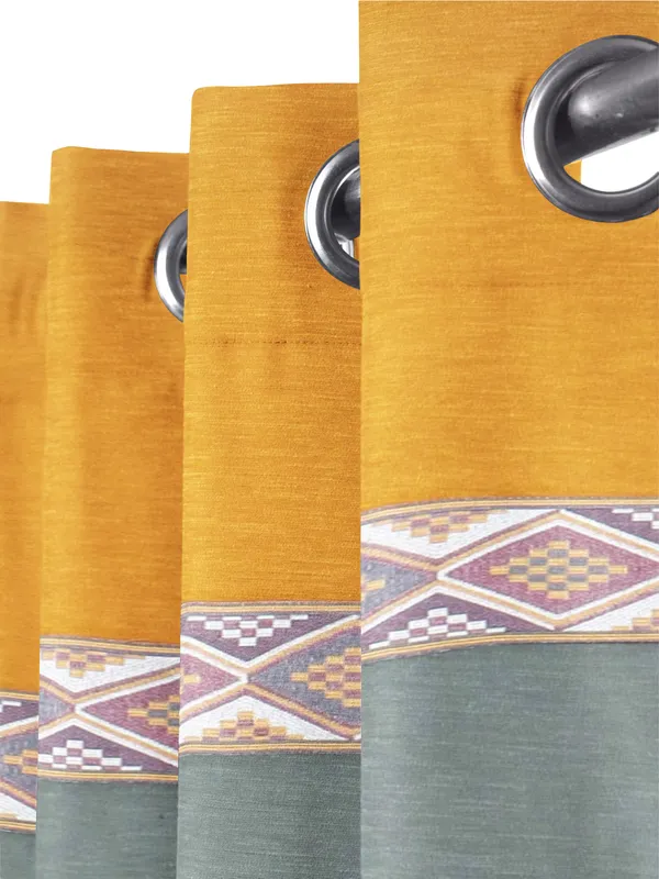 Pack_of_2_Cotton_Masturd_Grey_Arizona_ikatee_Collection_Curtain_Set_for_Window_and_Door