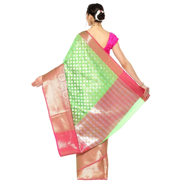 Green_Kanchi_Silk/Brocade_Banarasi_Sarees_For_Women