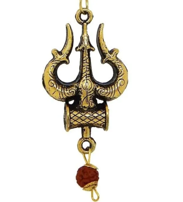 Golden_5_Mukhi_Rudraksha_Bracelet_&_Premium_Quality_Mahadev_Trishul_Damru_Pendant_For_Men_&_Women