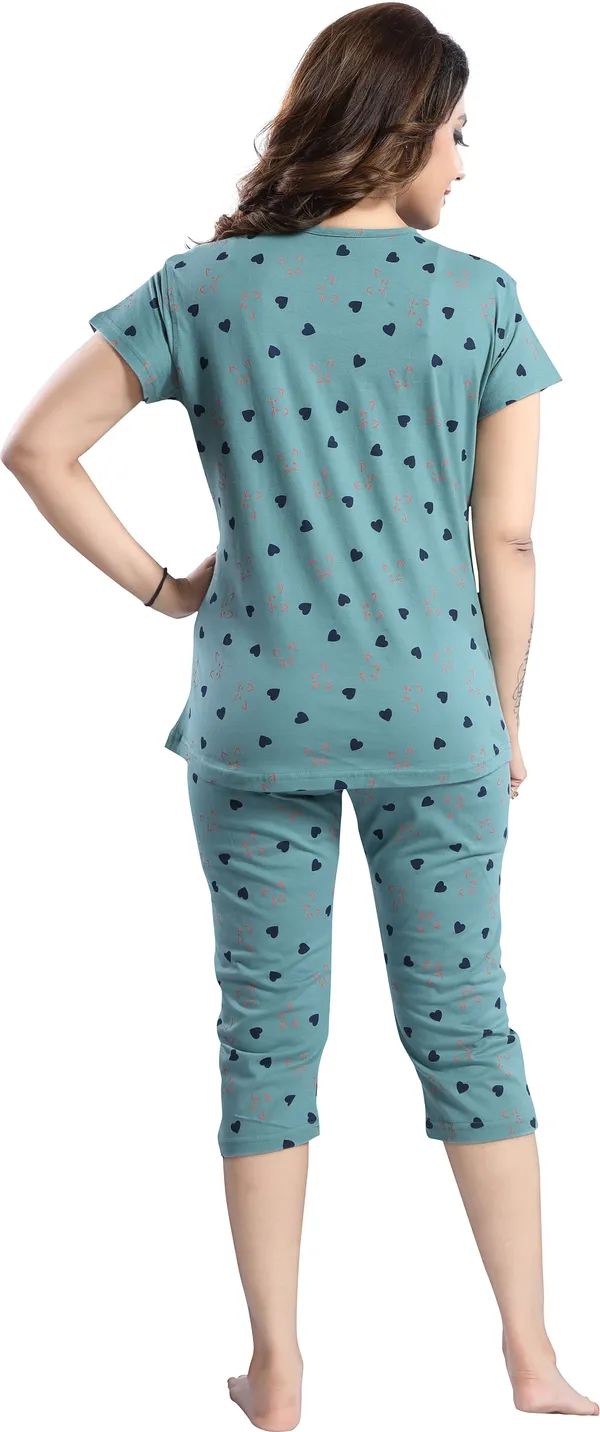 Light_Green_Cotton_Blend_Printed_Top_&_Pyjama_Set_For_Women
