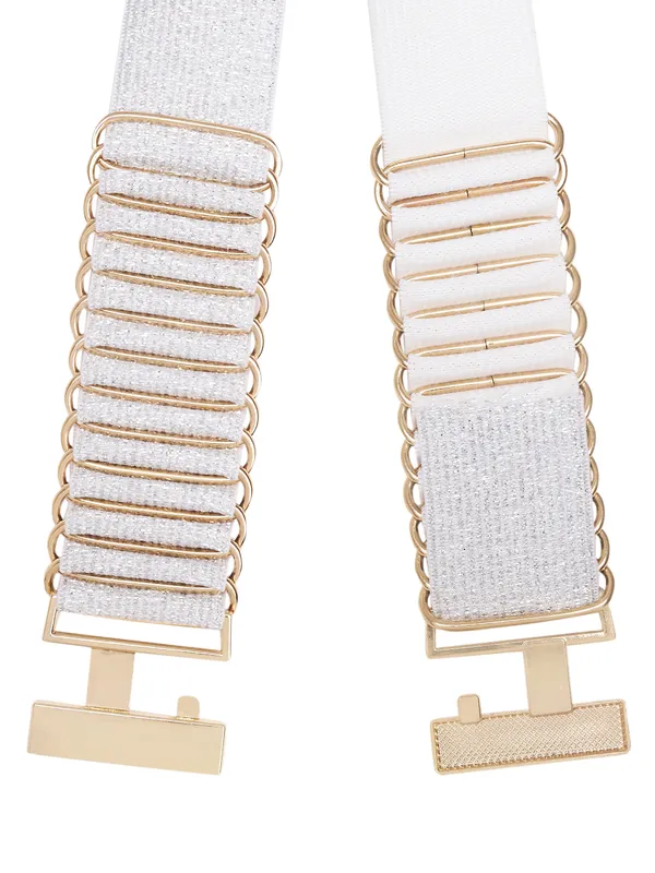 White_Metal_Belt_For_Women