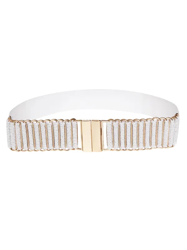 White_Metal_Belt_For_Women