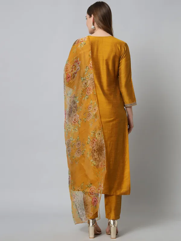 Mustard_Cotton_Embroidered_Kurta_Set