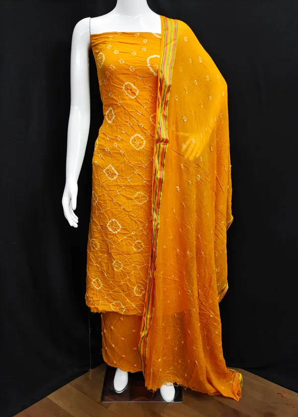 Unstitched_Suit_Dress_Material_|_Sarika_Pure_Cotton_Hand_Bandhej_Bandhani_|_Premium_Unstitched_Suit_Material_For_Her_|_4.50_Meter_Top_&_Bottom_With_2_Meter_Dupatta