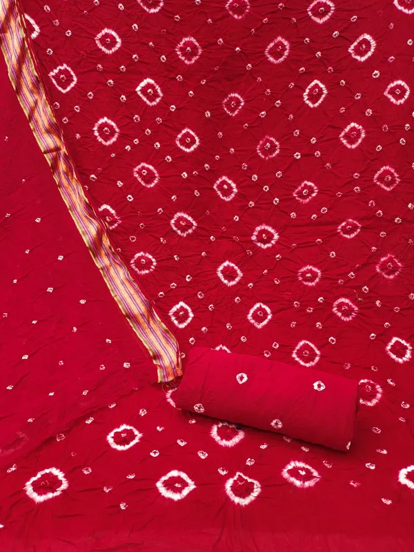 Unstitched_Suit_Dress_Material_|_Sarika_Pure_Cotton_Hand_Bandhej_Bandhani_|_Premium_Unstitched_Suit_Material_For_Her_|_4.50_Meter_Top_&_Bottom_With_2_Meter_Dupatta
