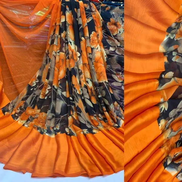 Divyapriya_Printed_Georgette_Big_Satin_Border_Saree_With_Blouse