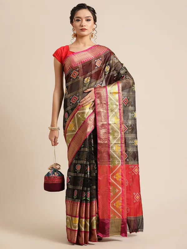 Black_Art_Silk_Banarasi_Sarees_For_Women