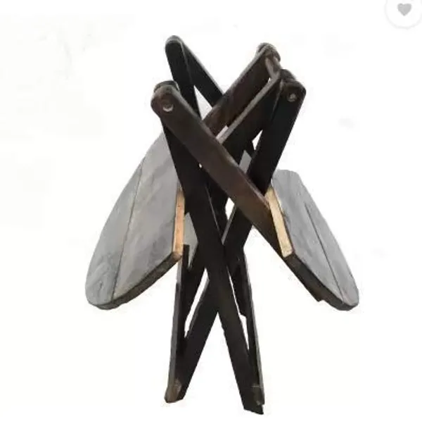 Wood_Antique_Round_Folding_Stool