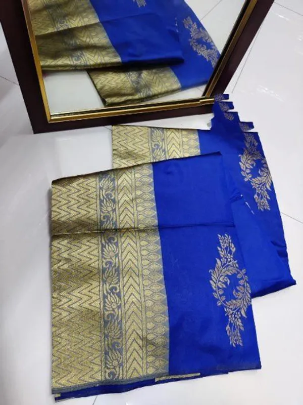 Blue_Printed_Kanjivaram_Silk_Saree_with_Saree_Cover