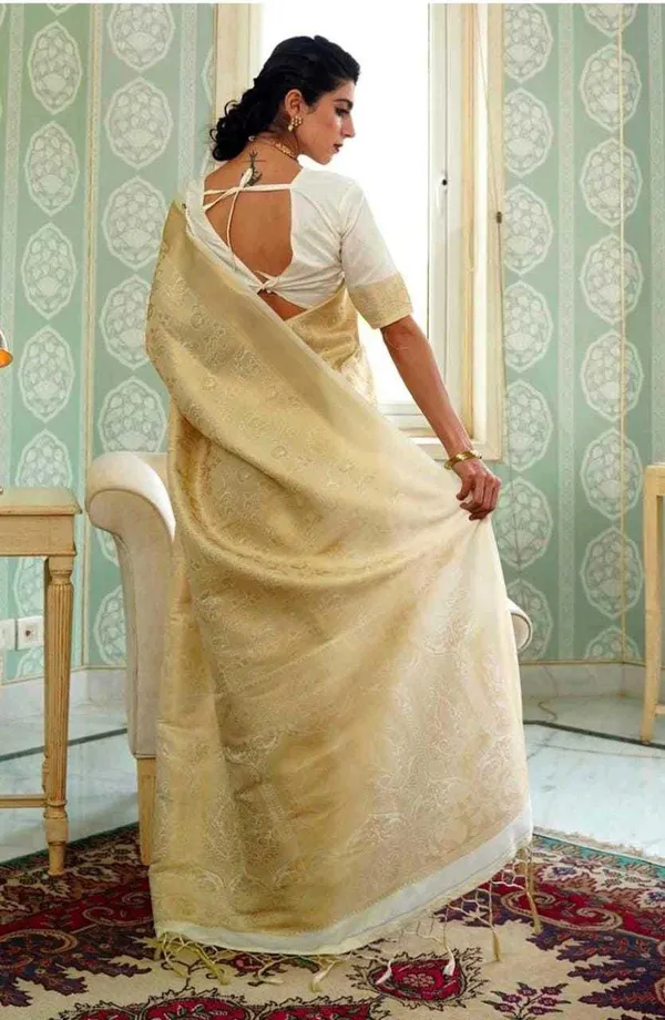 Cream_Woven_Kanjivaram_Silk_Saree_with_Saree_Cover