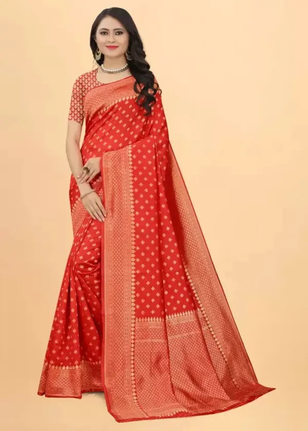 Red_Woven_Kanjivaram_Silk_Saree_with_Saree_Cover