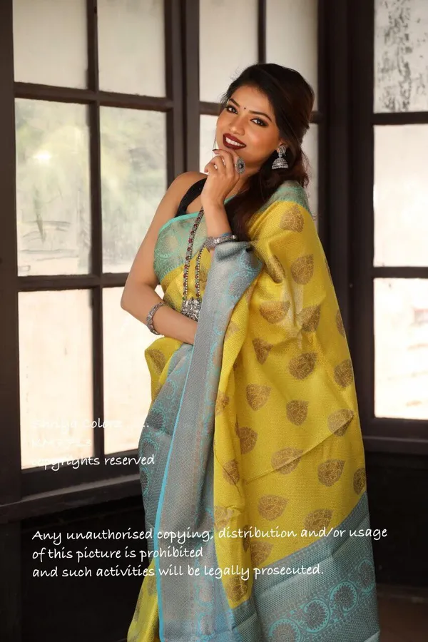 Yellow_Woven_Kanjivaram_Silk_Saree_with_Saree_Cover