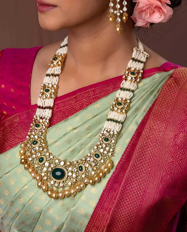 Dark_Green,_Red,_Gold_Woven_Kanjivaram_Silk_Saree_with_Saree_Cover