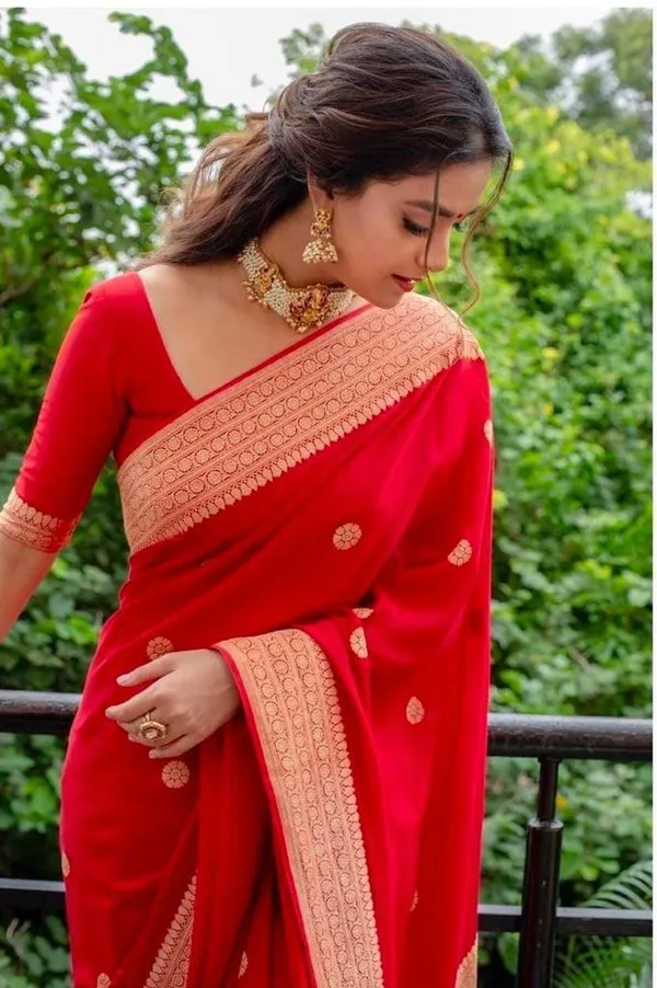 Red,_Yellow_Animal_Print_Kanjivaram_Silk_Saree_with_Saree_Cover