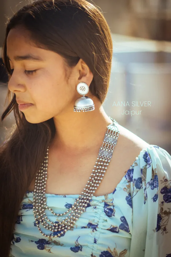 925_Pure_Sterling_Silver_|_Versatile_Jhumka_Earrings_|_Well_Stamped_&_Hallmarked