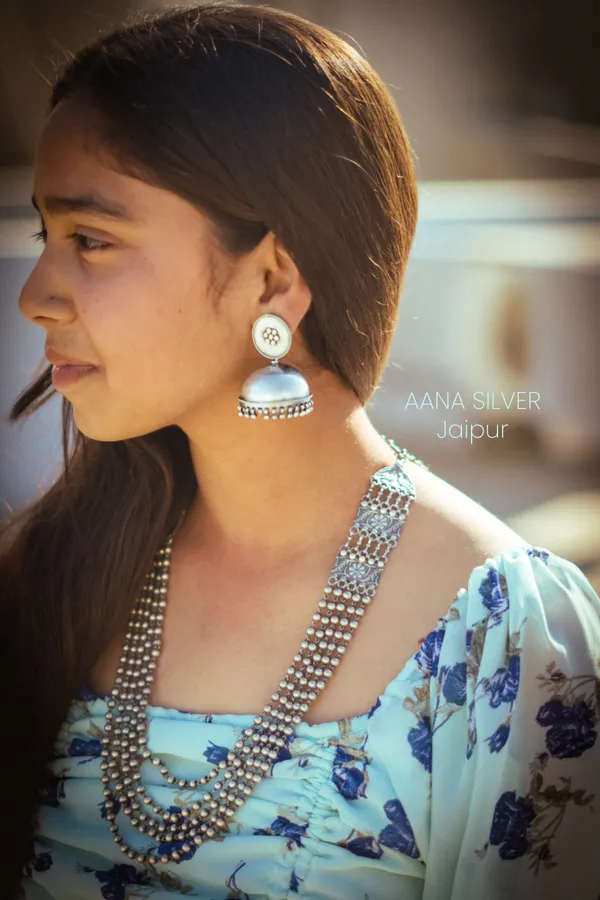 925_Pure_Sterling_Silver_|_Versatile_Jhumka_Earrings_|_Well_Stamped_&_Hallmarked