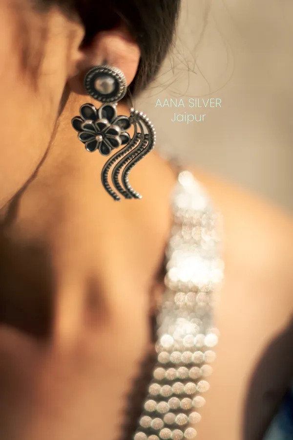 925_Pure_Sterling_Silver_|_Embossed_Flower_Earrings_|_Well_Stamped_&_Hallmarked