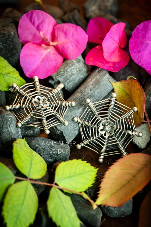 925_Pure_Sterling_Silver_|_Aabharan_Classic_Jali_Earrings_|_Well_Stamped_&_Hallmarked
