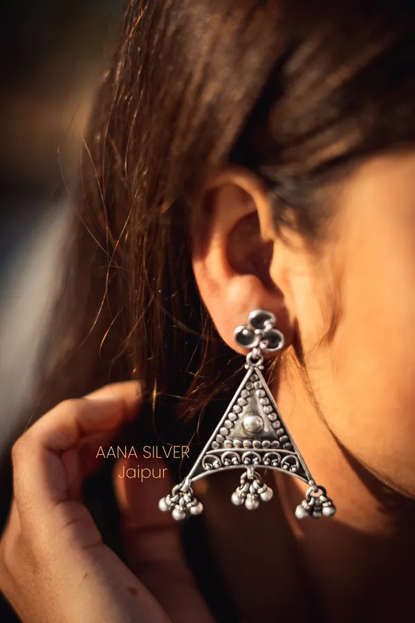 925_Pure_Sterling_Silver_|_Statement_Jhumri_Earrings_|_Well_Stamped_&_Hallmarked