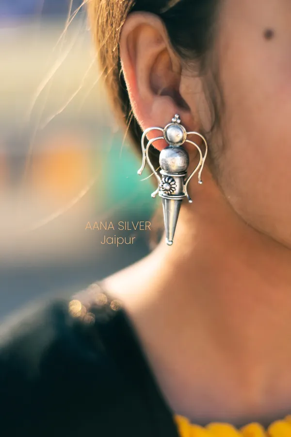 925_Pure_Sterling_Silver_|_Versatile_Embossed_Earrings_|_Well_Stamped_&_Hallmarked