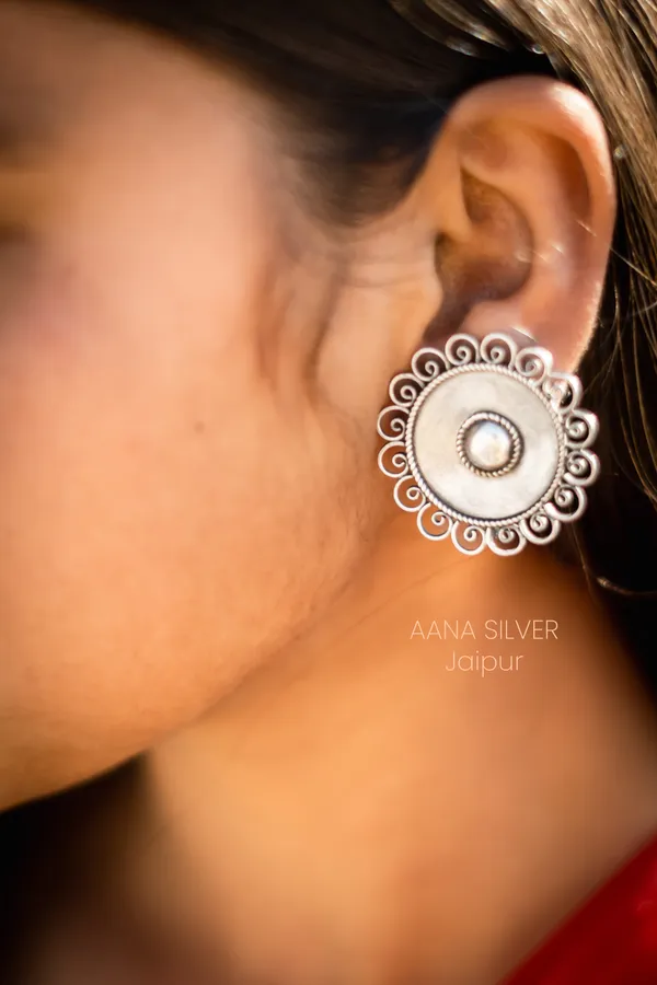 925_Pure_Sterling_Silver_|_Versatile_Fine_Flower_Earrings_|_Well_Stamped_&_Hallmarked