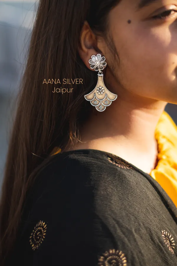 925_Pure_Sterling_Silver_|_Classic_Flowers_Earrings_|_Well_Stamped_&_Hallmarked