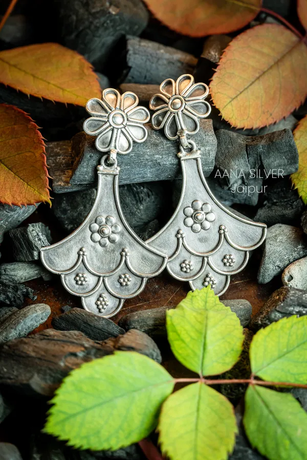 925_Pure_Sterling_Silver_|_Classic_Flowers_Earrings_|_Well_Stamped_&_Hallmarked