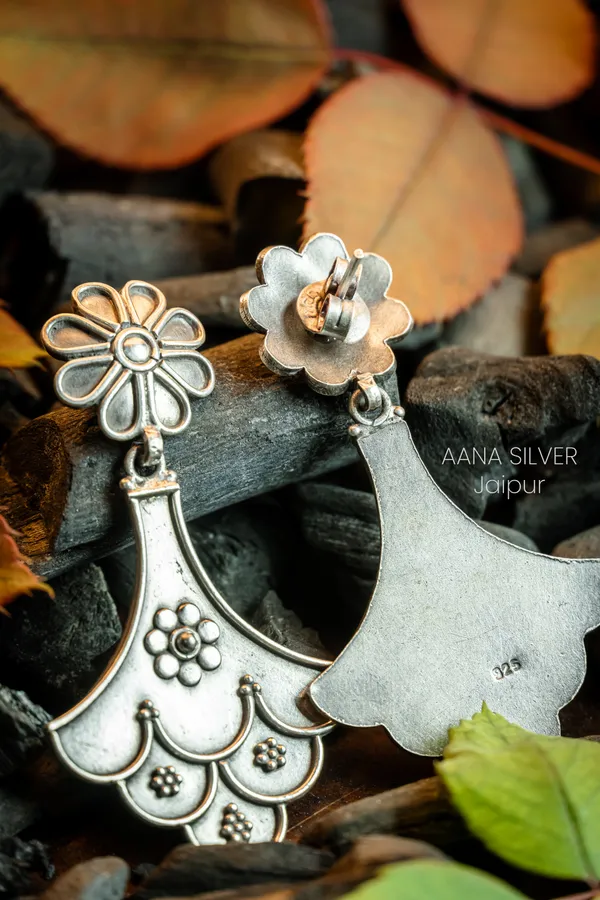 925_Pure_Sterling_Silver_|_Classic_Flowers_Earrings_|_Well_Stamped_&_Hallmarked