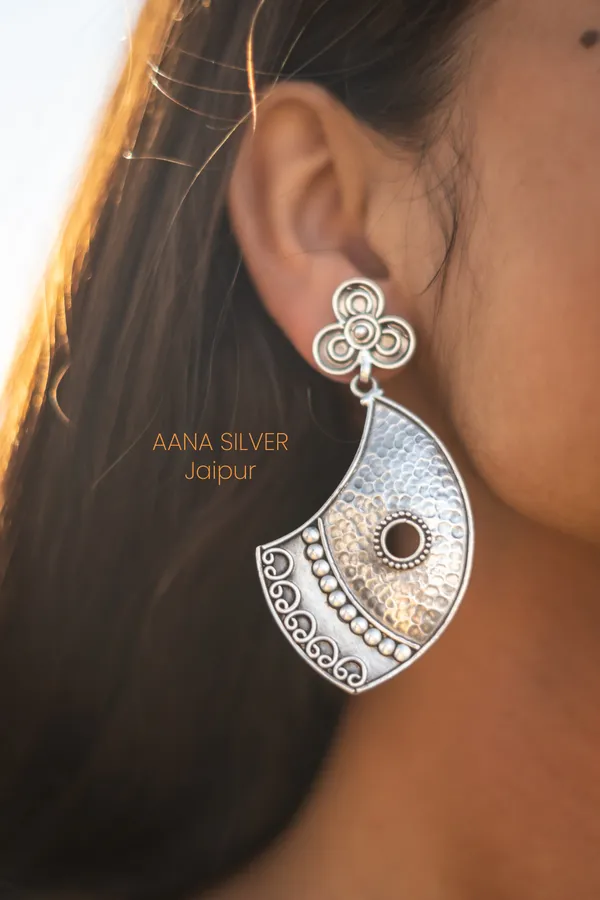 925_Pure_Sterling_Silver_|_Statement_Flower_Earrings_|_Well_Stamped_&_Hallmarked