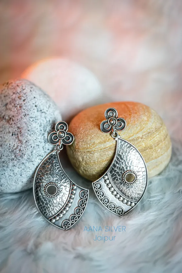925_Pure_Sterling_Silver_|_Statement_Flower_Earrings_|_Well_Stamped_&_Hallmarked