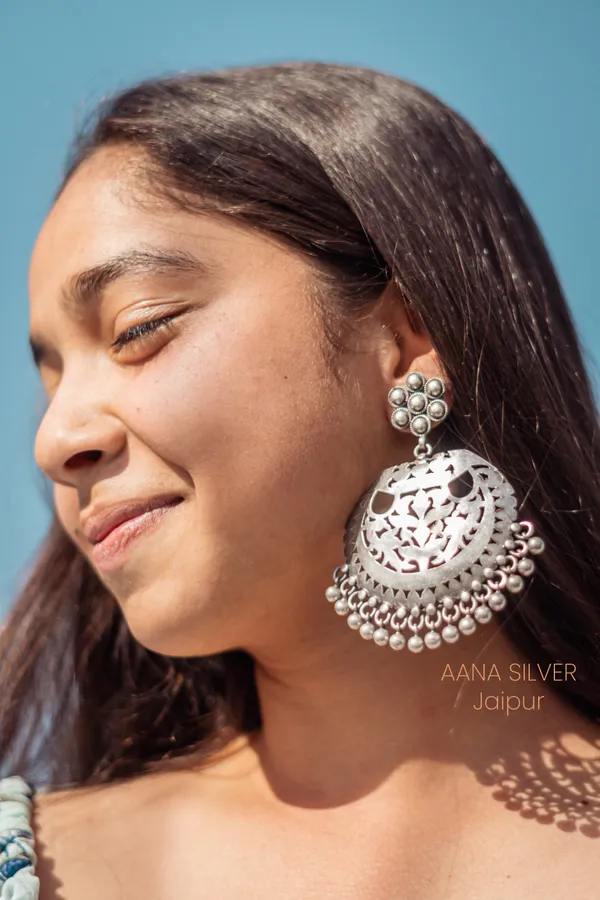 925_Pure_Sterling_Silver_|_Aabharan_Wide_Jali_Earrings_|_Well_Stamped_&_Hallmarked