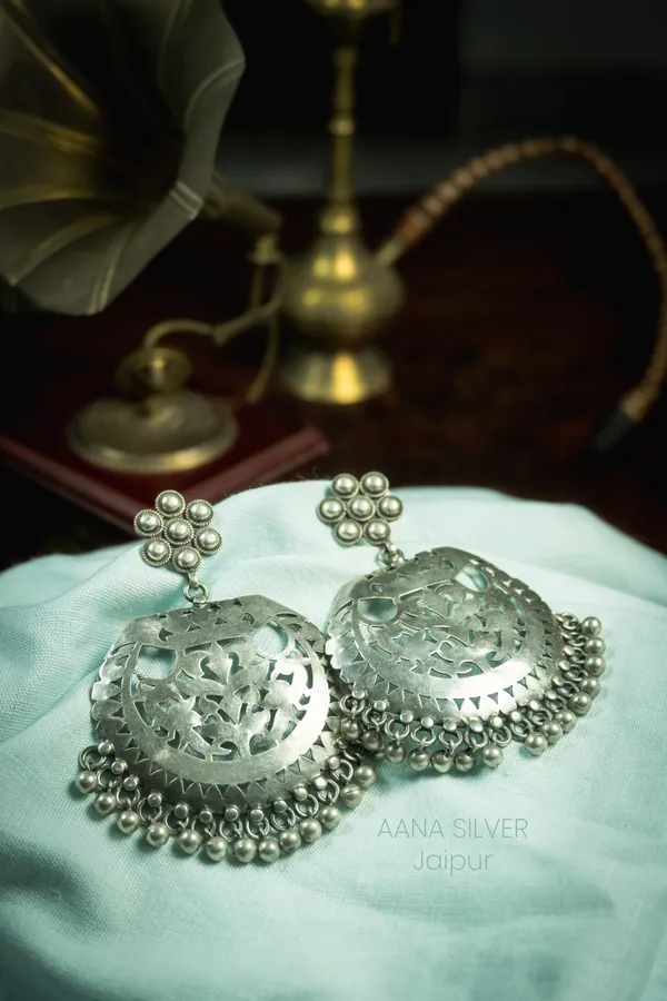 925_Pure_Sterling_Silver_|_Aabharan_Wide_Jali_Earrings_|_Well_Stamped_&_Hallmarked