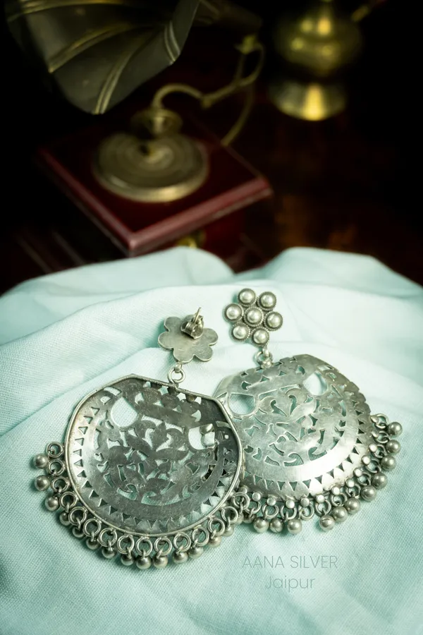 925_Pure_Sterling_Silver_|_Aabharan_Wide_Jali_Earrings_|_Well_Stamped_&_Hallmarked