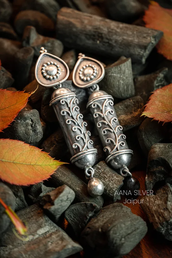 925_Pure_Sterling_Silver_|_Aabharan_Statement_Earrings_|_Well_Stamped_&_Hallmarked