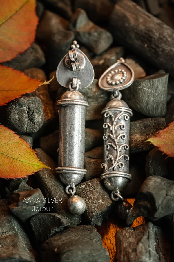 925_Pure_Sterling_Silver_|_Aabharan_Statement_Earrings_|_Well_Stamped_&_Hallmarked