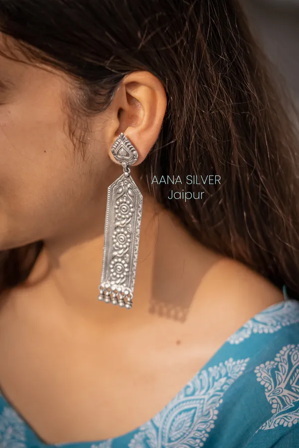 925_Pure_Sterling_Silver_|_Aabharan_Everyday_Leaf_Jhumri_Earrings_|_Well_Stamped_&_Hallmarked