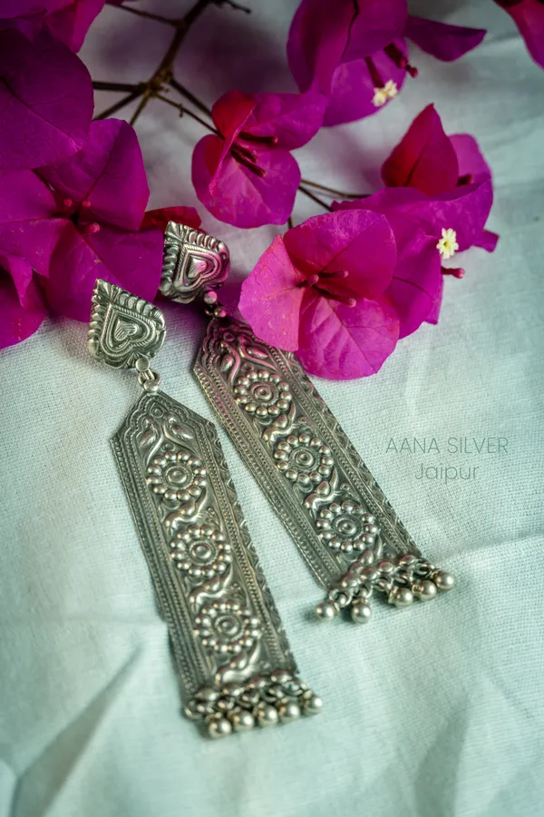 925_Pure_Sterling_Silver_|_Aabharan_Everyday_Leaf_Jhumri_Earrings_|_Well_Stamped_&_Hallmarked