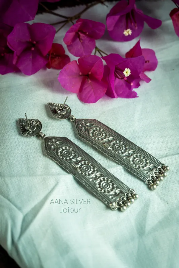 925_Pure_Sterling_Silver_|_Aabharan_Everyday_Leaf_Jhumri_Earrings_|_Well_Stamped_&_Hallmarked