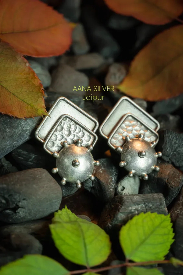 925_Pure_Sterling_Silver_|_Aabharan_Everyday_Textured_Earrings_|_Well_Stamped_&_Hallmarked