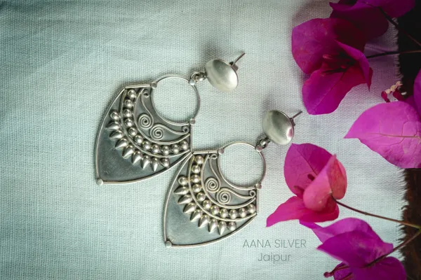 925_Pure_Sterling_Silver_|_Aabharan_Textured_Earrings_|_Well_Stamped_&_Hallmarked