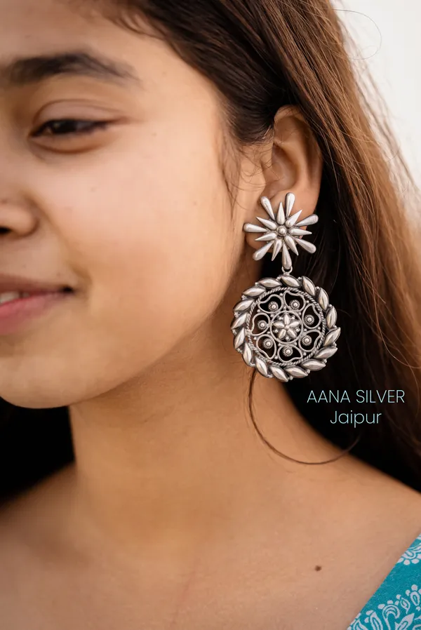 925_Pure_Sterling_Silver_|_Aabharan_Everyday_Versatile_Flower_Earrings_|_Well_Stamped_&_Hallmarked