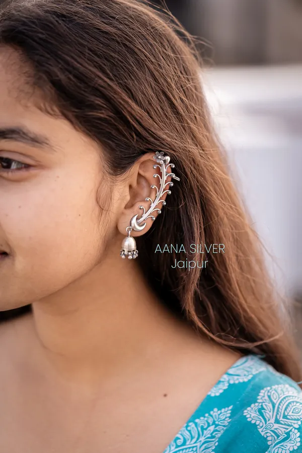 925_Pure_Sterling_Silver_|_Aabharan_Crescent_Moon_Jhumka_Earrings_|_Well_Stamped_&_Hallmarked