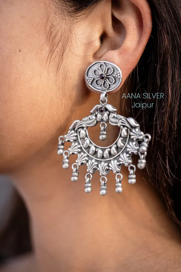 925_Pure_Sterling_Silver_|_Aabharan_Everyday_Versatile_Peacock_Earrings_|_Well_Stamped_&_Hallmarked