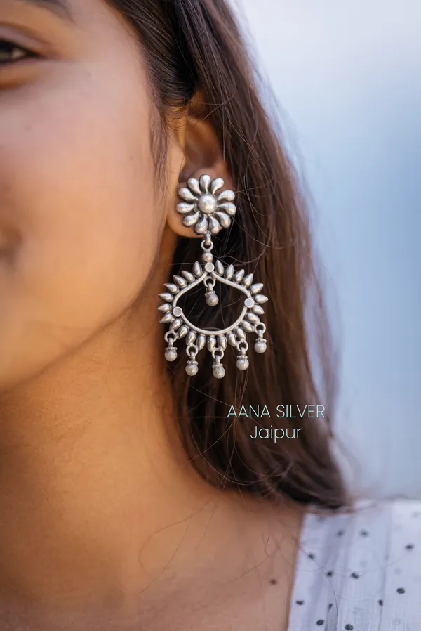 925_Pure_Sterling_Silver_|_Aabharan_Jhumri_Earrings_|_Well_Stamped_&_Hallmarked